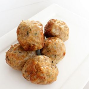 Sample chicken meat-balls Vadouvan 200gr (kant-en-klaar) (100% kipfilet) -0