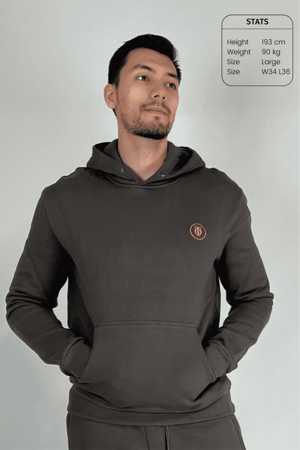 Relaxed fleece Hoodie – Donker Taupe