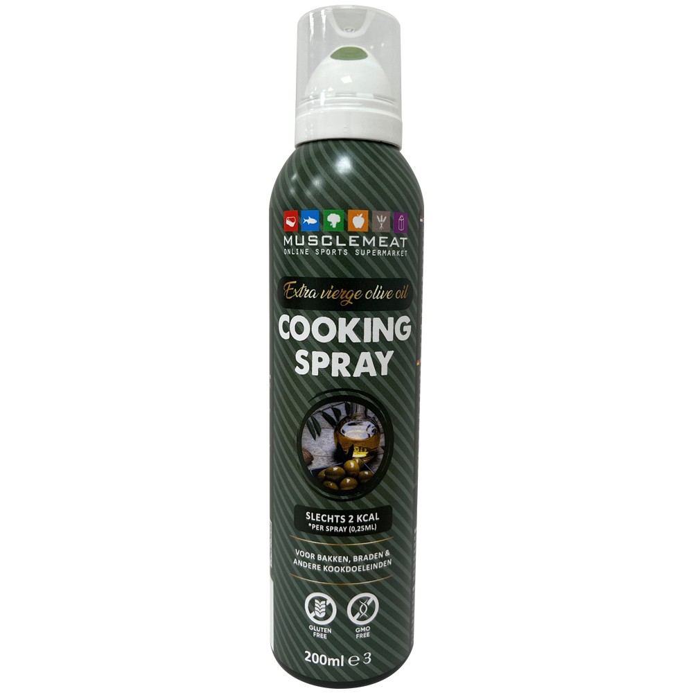 Extra Vierge Olijfolie Cooking Spray voorkant Extra Vierge Olijfolie Cooking Spray voorkant